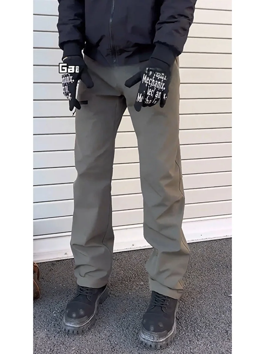 

Брюки для скалолазания на открытом воздухе, мужские водонепроницаемые мягкие бирюзовые прямые брюки для спецодежды, походные брюки Cleanfit