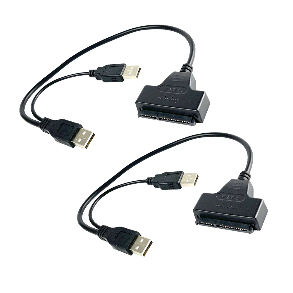

2 Data Cable 2.5 inch USB Adapter Hard Disk Accessory Converter Drive Cable Backup Format Repair