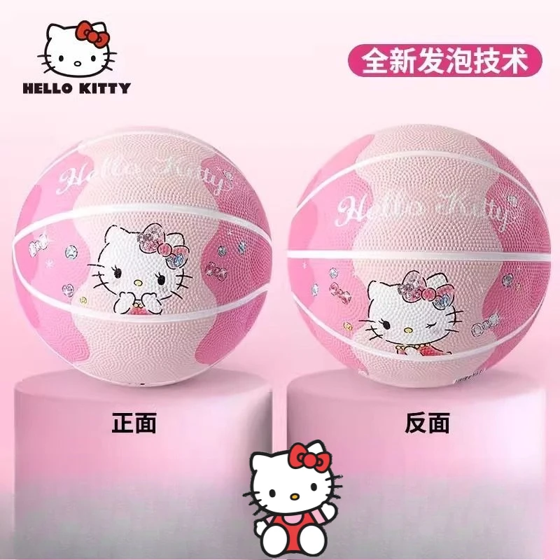

Sanrio Hello Kitty cartoon cute student basketball creative Kawaii outdoor sports rubber elastic ball anime peripherals gift