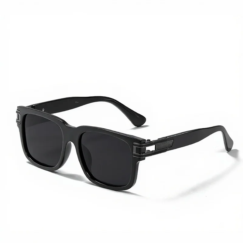 Neue übergroße, quadratische, polarisierte Herren-Sonnenbrille mit Metallbesatz, minimalistische und schlanke Sonnenbrille 853 – Detail 7