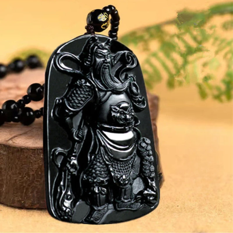 Mo Cui God of Wealth Guan Gong Pendant Black Pendant