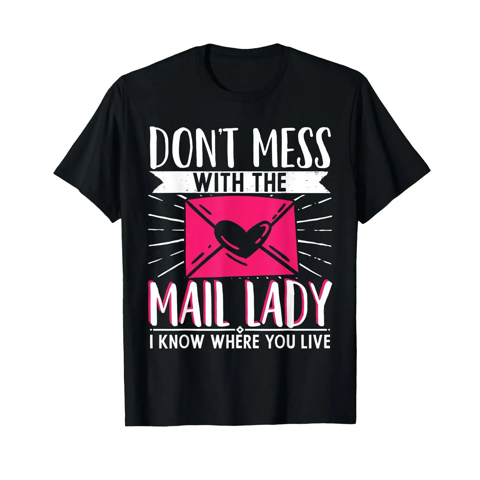 Postarbeiter, mach dir keine Sorgen mit der Postdame T-Shirt Vintage Washed Herren Stretch Unisex Atmungsaktiv Modisch Vielseitig