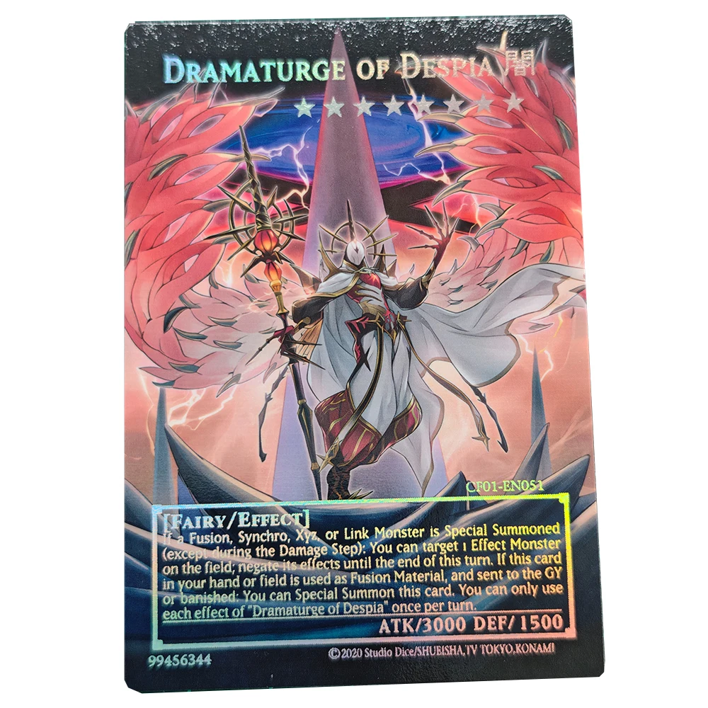 Yu-Gi-Oh DIY homemade Despian Comedy Tragedy Dramaturge Quaeritis Proskenion Luluwalilith Laser Glitter Collectible Card view 5