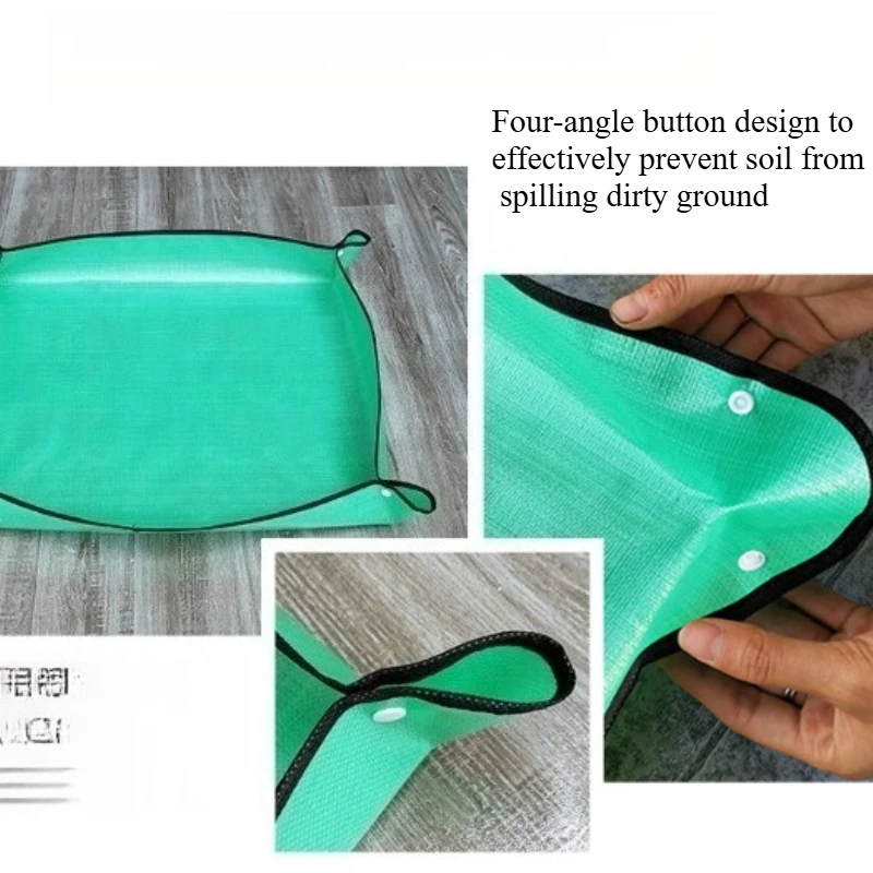 50-100mm Gardening Mat PE Square Plant Pad Waterproof for Transplanting Flower Pots Potting Mat Garden Repotting Anti-dirty Tarp