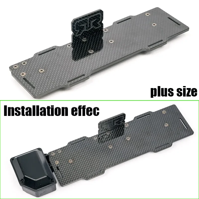 Compartiment à batterie en fibre de carbone simulé à l'échelle 1/7 pour camion RC ARRMA MOJAVE EXB FIRETEAM BIG ROCK 1/7