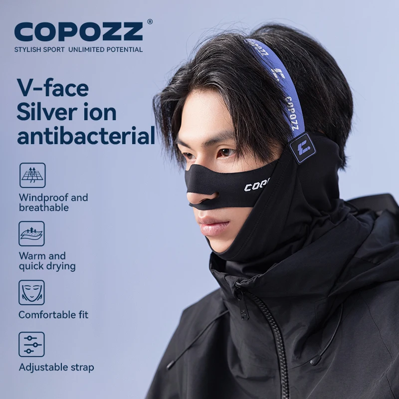 Copozz Men Women Windproof Face Mask V-face Slim face mask Soft Warm Half Face Mask Balaclava Face Cover for Motorcycle Riding