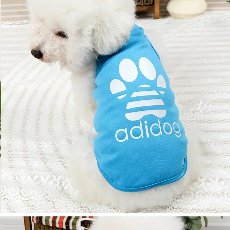 Pet Dogs Adidog Vest Summer Cotton Dogs Clothes Thin French Bulldog Puppy For Small Medium Dog Clothing Chihuahua Costume