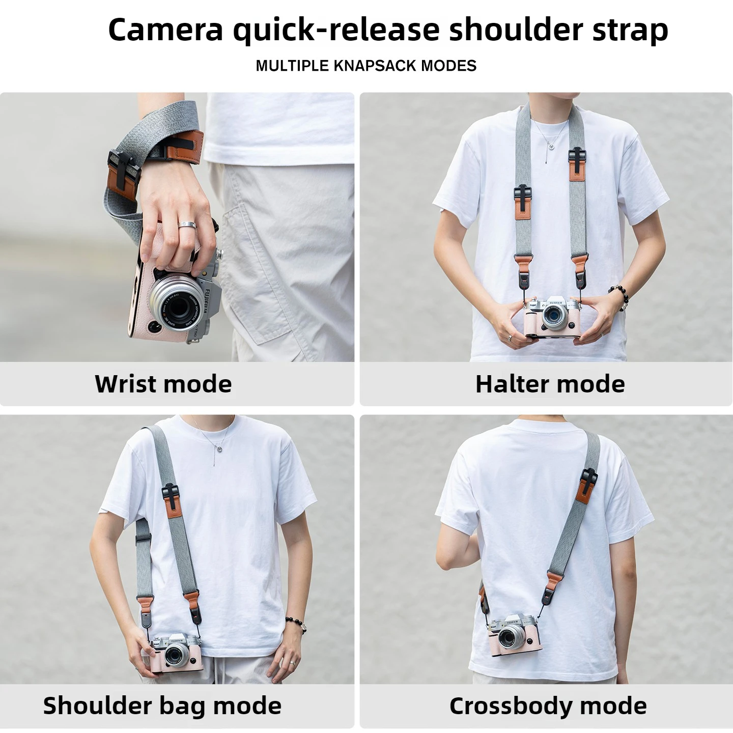 

Универсальный быстросъемный шейный ремешок для камеры, совместимый с Sony A7M4 Canon R10 Fujifilm XS20 Nikon ZF | Противоусталостный слинг DSLR