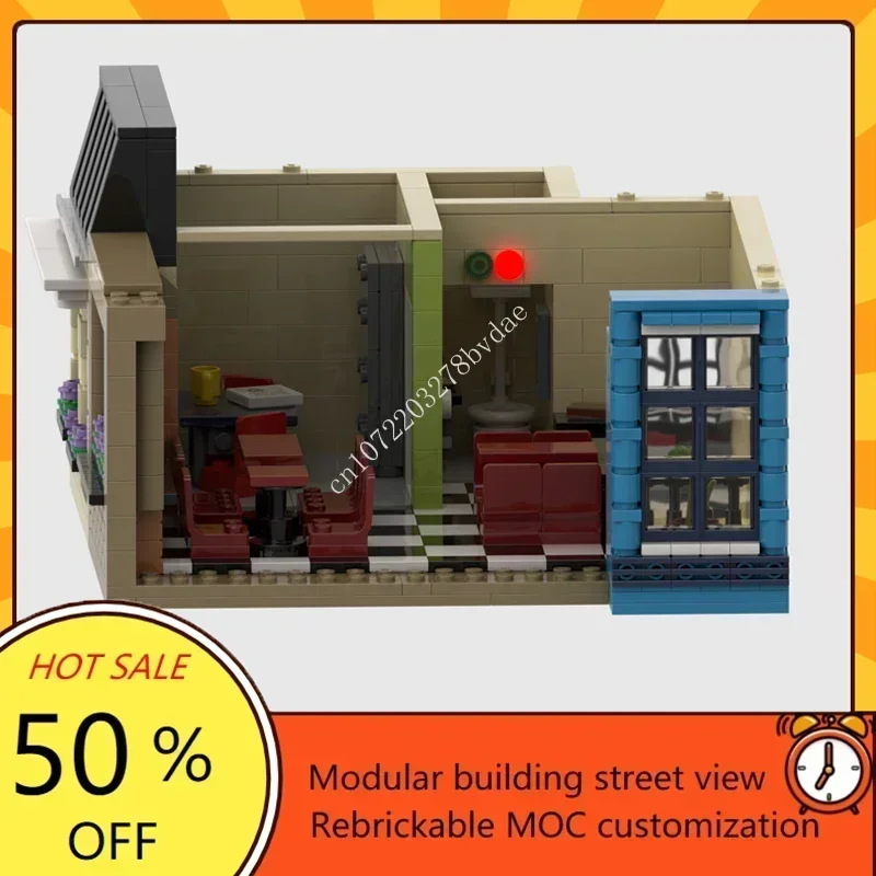 3585 個カスタマイズされた MOC モジュラーニューオーリンズハンバーガージョイントストリートビューモデルカスタムパズル技術組立玩具誕生日ギフト