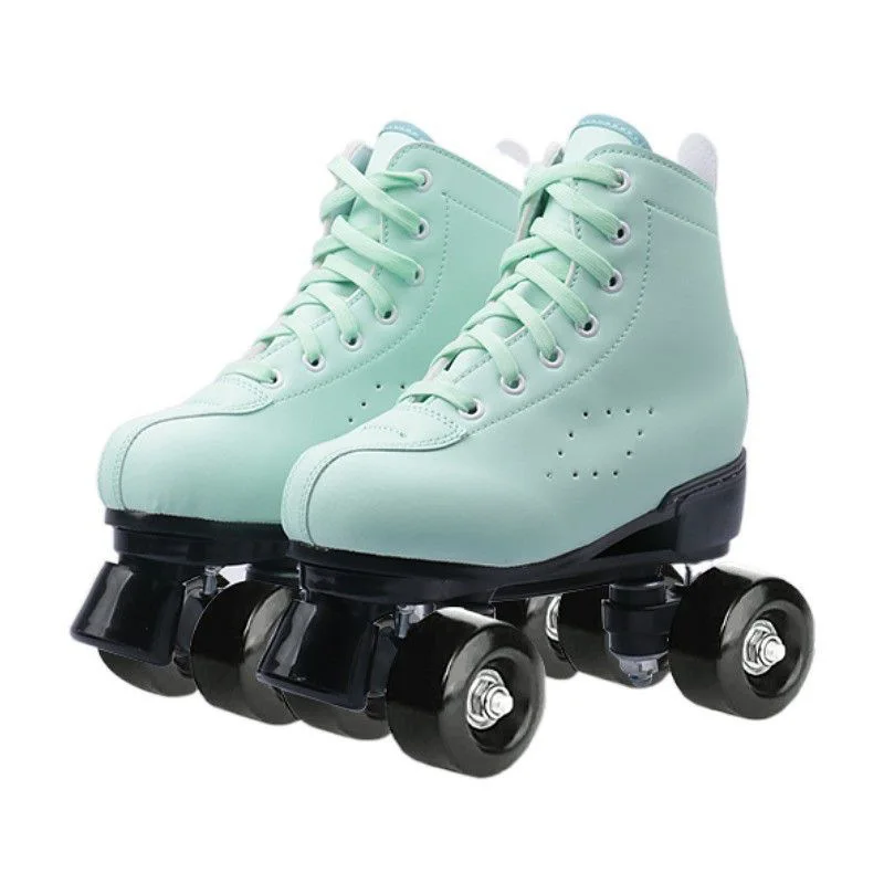 Quad Roller Skate Shoes 4 Wheels Flash Inline Skates Adult Kid Double Row Roller Shoes Professional Skating Rink Sliding Sneaker