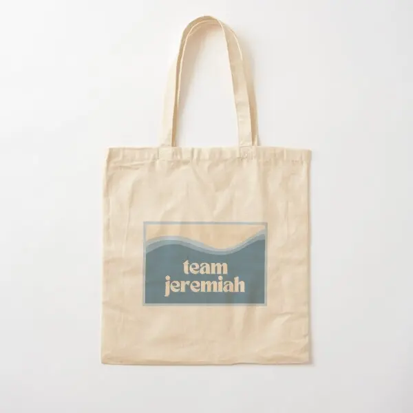 Team Jeremiah Cotton  Canvas Bag Handbag Ladies Tote Shopper Unisex Designer Fabric Women Casual Foldable Reusable Grocery