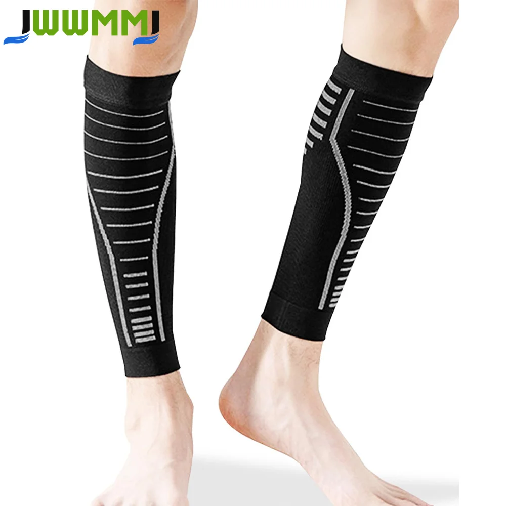 1Pair Calf Compression Sleeve for Men Women, Footless Compression Socks Support Runners Leg Sleeve Shin Splints Pain Relief