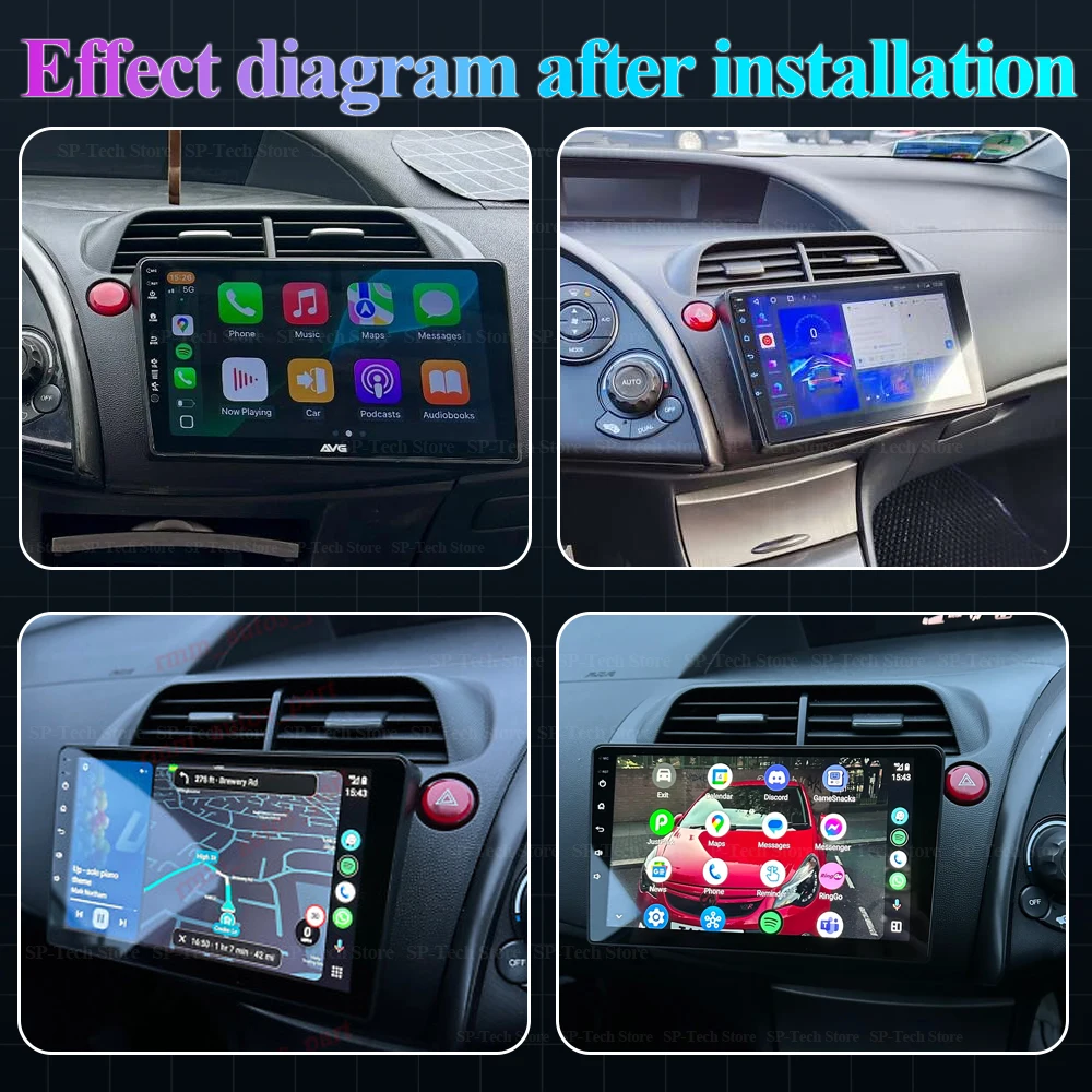 For Honda Civic Hatchback 2006 2007 2008 2009 2010 2011 android 16 Lhd Rhd Car Radio Stereo Multimedia Player Navigation Gps 5g