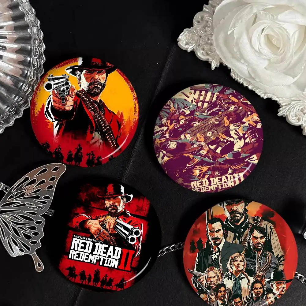 Game TV Red Dead Redemption Tinplate Pin Button Custom Anime Role Old-school Brooch Cartoon Collar Badge Jewelry Gift Fans