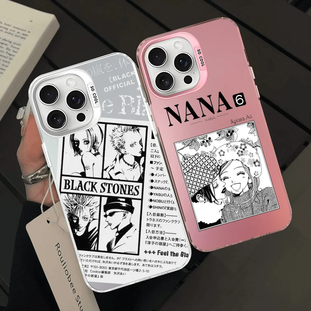 Cartoon Anime Oosaki Nana Phone Case For IPhone 16 15 Pro Max Case 14 Plus 13 12 11 Color Silver Case