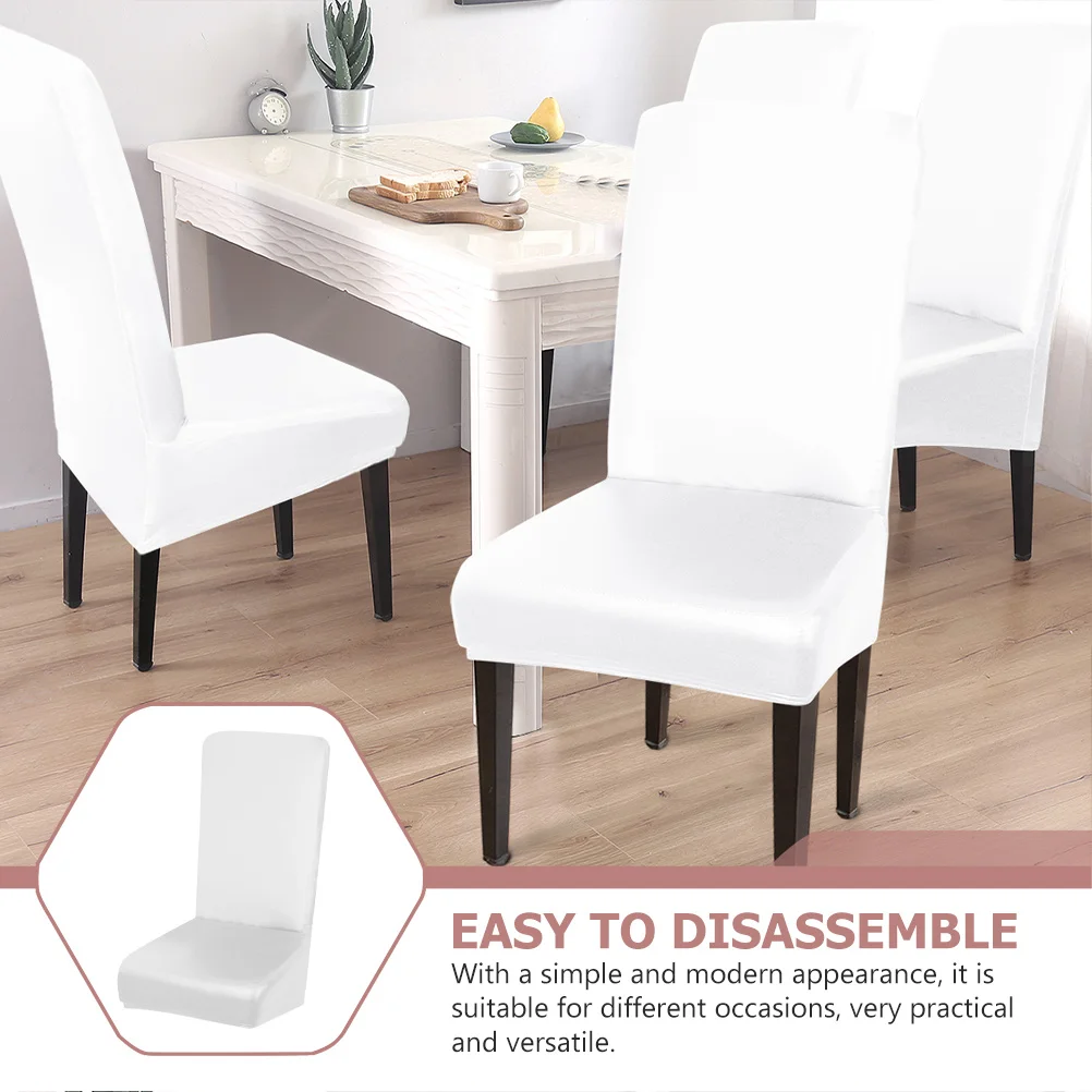 

PU Waterproof Chair Seat Backrest Cover Protective Slipcover Simple Elastic Chair Decor Dining Home Banquet