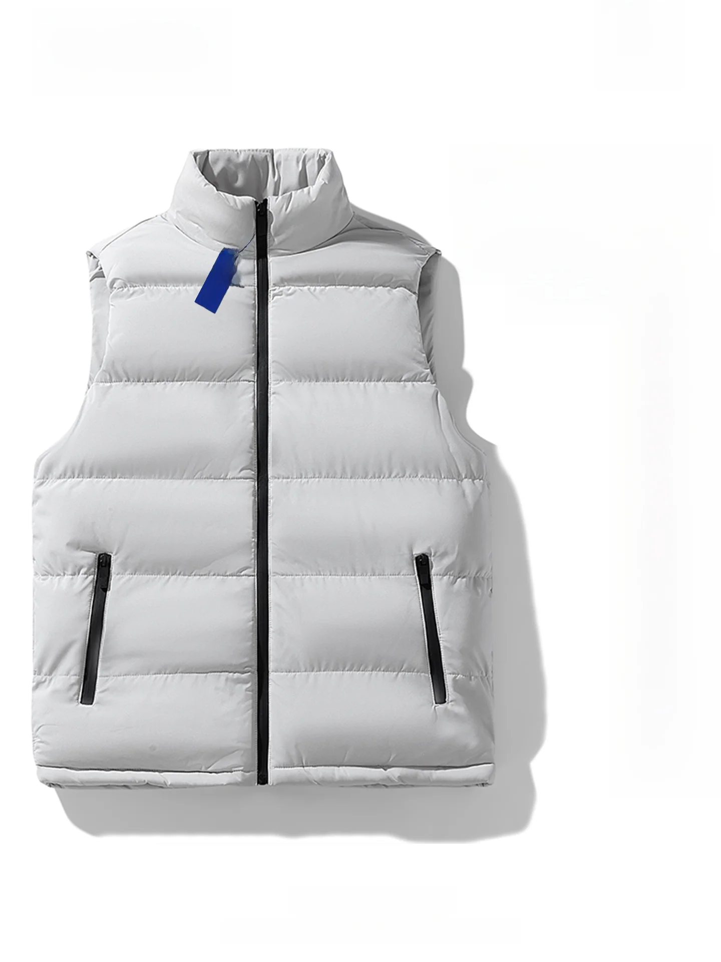 

Wassup Dozen Men's Thiened Warm Casual down Vest Stand Collar Svel Jaet Polyester Nylon Cosite Fiber Winter Coat