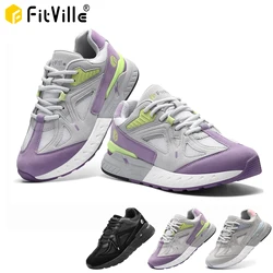 FitVille-Chaussures de marche extra larges pour femme, baskets légères, talon large, pied plat, fasciite plantaire, oto Instituts