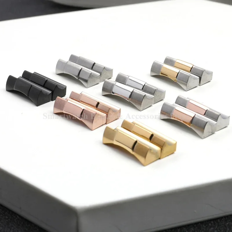 2 pezzi estremità curva collegamento solido 20mm per Rolex Submariner per Daytona per Water Ghost cinturino in gomma per orologio adattatori di collegamento senza soluzione di continuità