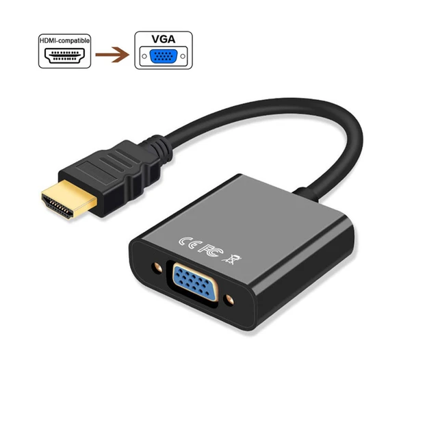 New HDMI Compatible Male to VGA RGB Female VGA Video Converter adapter HDMI Compatible Cable HDTV Monitor for PC TV BOX AliExpress 44