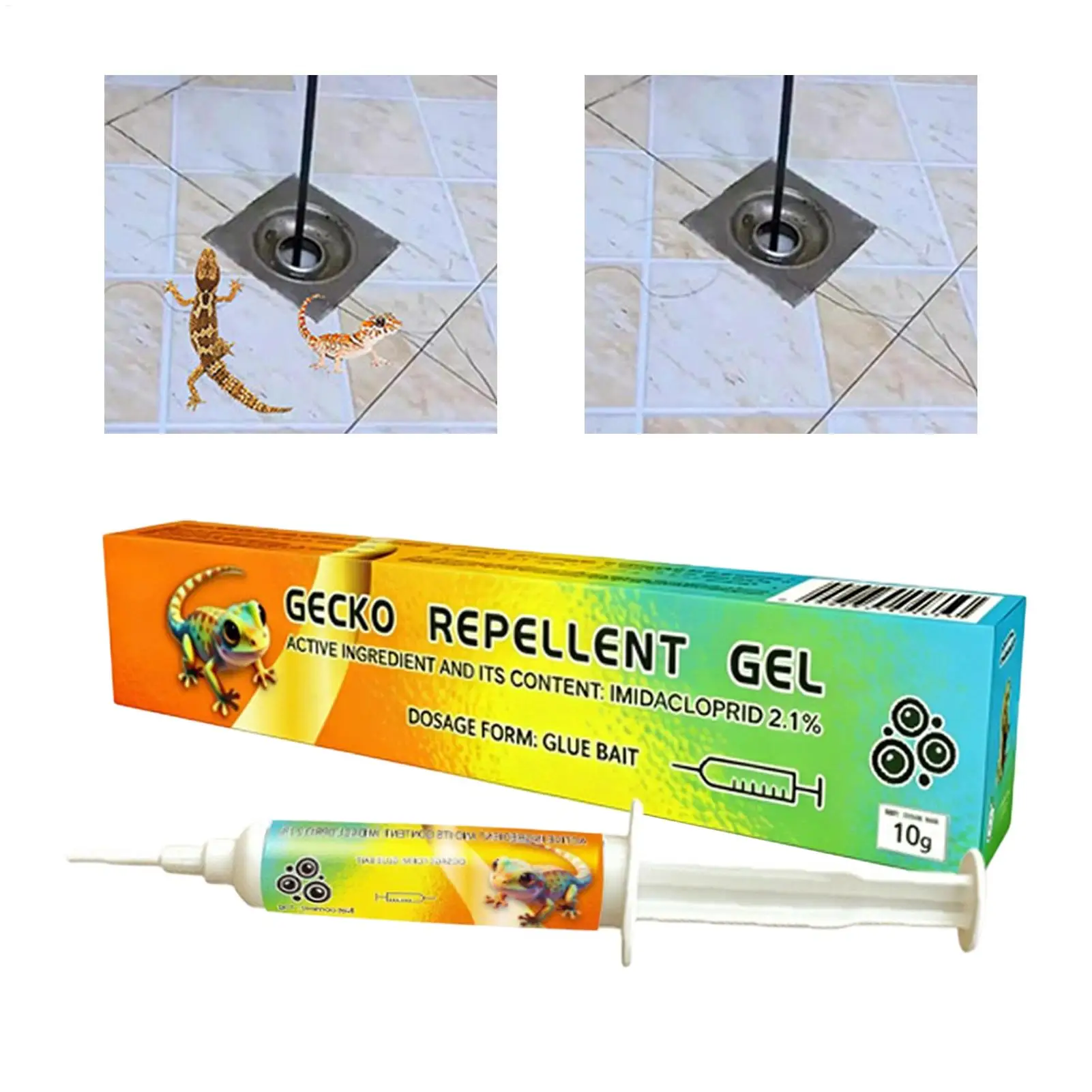 Home Gecko Gel Bait Long Lasting Scented Repellent for Wall Cracks Balcony Corners Tile Grout Bathroom Cabinet Kitchen