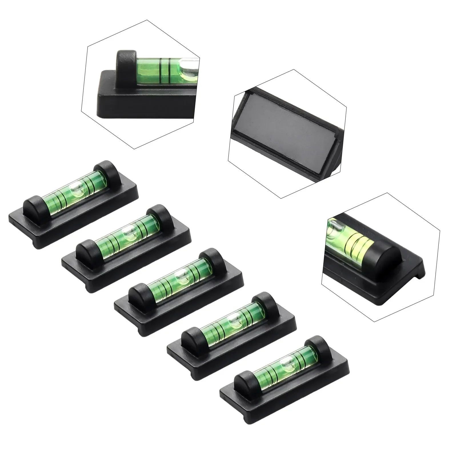 2/5pcs 액체 레벨 표시기 스피릿 레벨 용 미니 버블 일일 레벨링 마그네틱 버블 레벨 물집 레벨 측정 도구