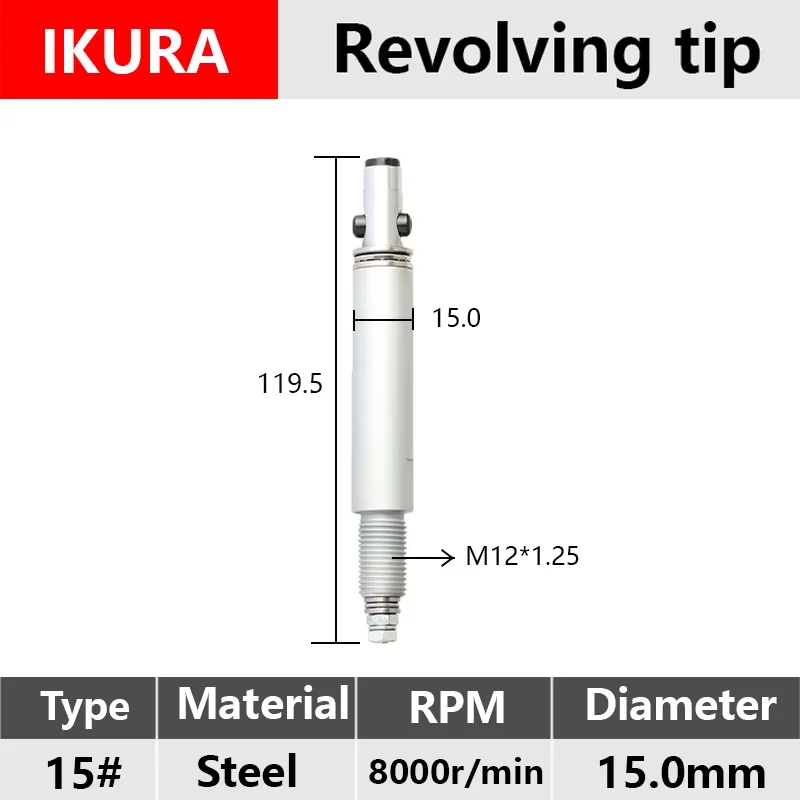 Stuka Revolving tip For IKURA BARTOP 15#-32# rotary joint M6*1.0 Left Thread Automatic Bar Feeder Parts