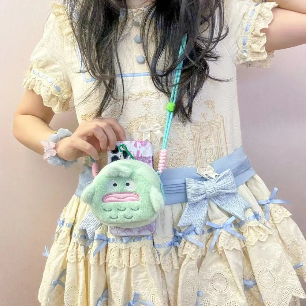 HelloKitty Bolsa de moedas para celular com clipe traseiro fofo originalidade alça de ombro removível clipe traseiro para celular envoltório de alta capacidade