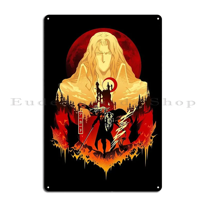 Alucard Metal Plaque Poster Rusty Plaques Printing Wall Custom Wall Mural Tin Sign Poster