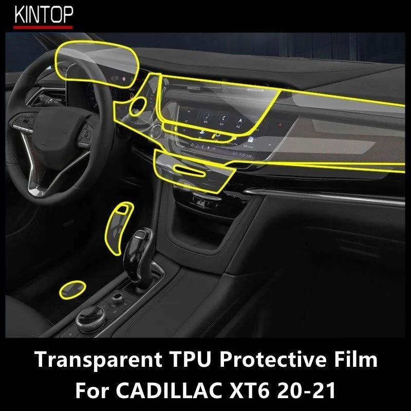 

For CADILLAC XT6 20-21 Car Interior Center Console Transparent TPU Protective Film Anti-scratch Repair Film Accessories Refit