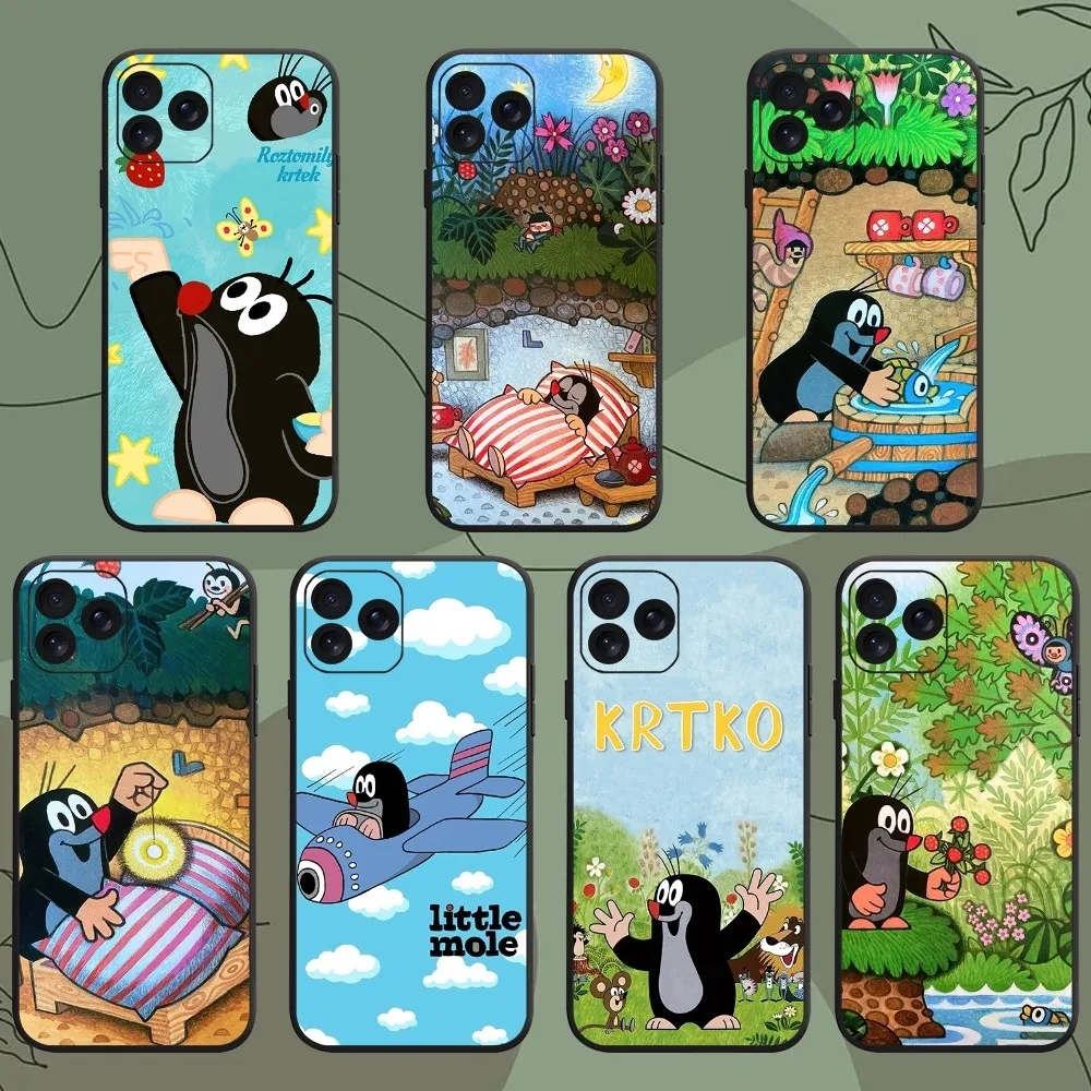 Cartoon The L-Little M-Mole Cute Phone Case For iPhone 8 15 11 Mini Xr XS 14 13 12 X Pro Max Plus Shell