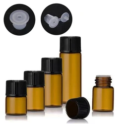 100pcs/lot 1/2/3/5/ML Refillable Empty Dropper Essential Oil Glass Bottle Perfume Container Home&Living Travel Portable