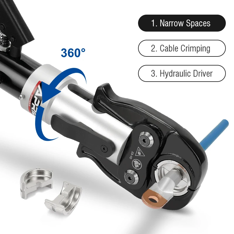 HP-300 Hydraulic Crimping Tool with Crimping Range from 10-300mm² Hydraulic Press Copper Aluminum Terminal