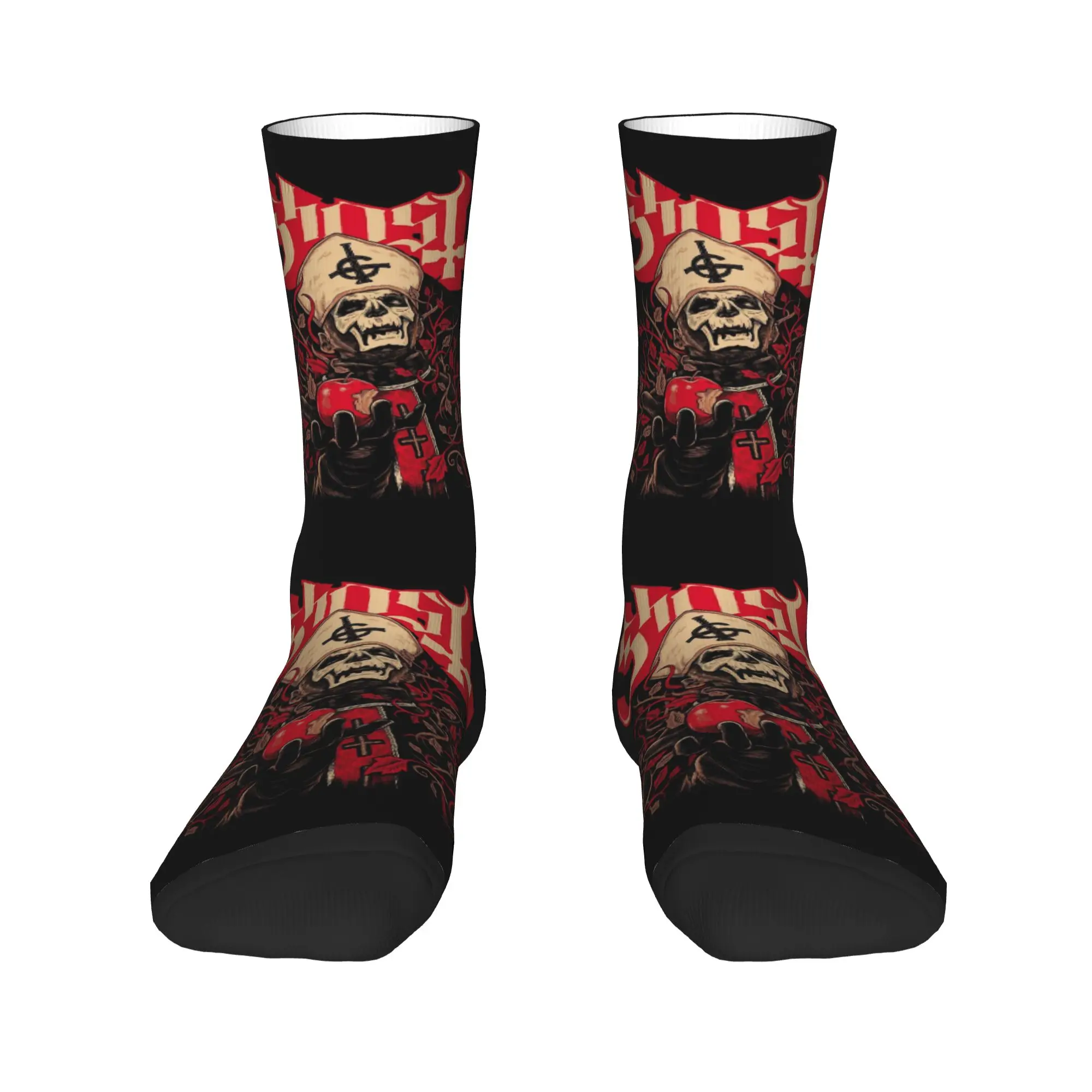 

Fun Mens Ghost Swedish Heavy Metal Rock Band Dress Socks Unisex Comfortable Warm 3D Print Crew Socks