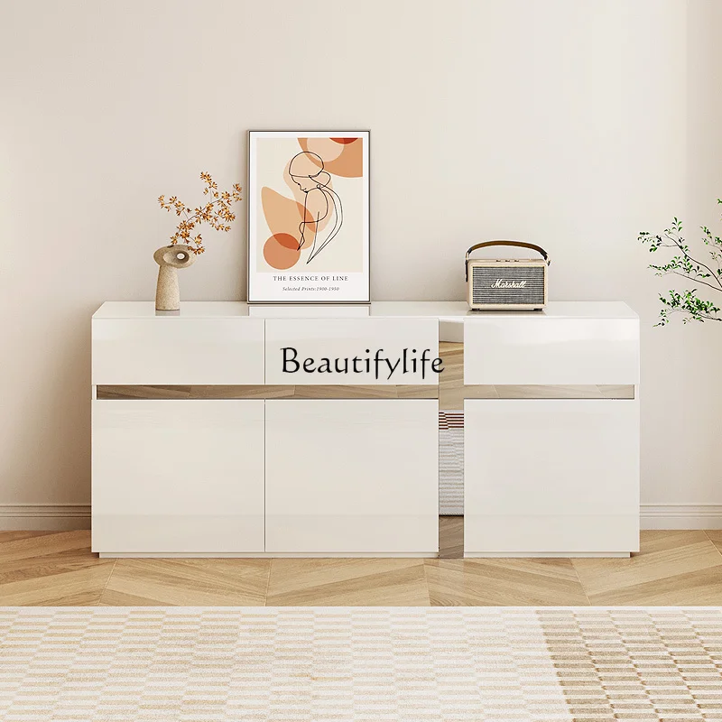 

08Side cabinet Locker Simple tempered glass Unique modern restaurant dining cabinet