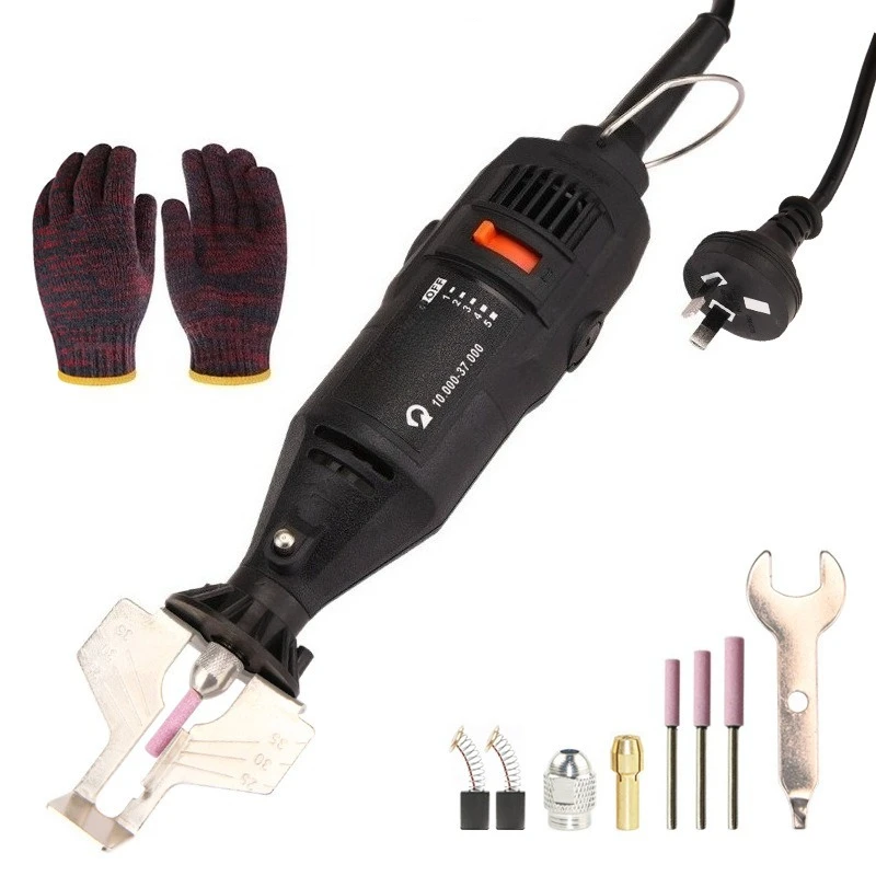 Electric Chainsaw Sharpener Kit Sharpen Tool Set Angle Attachment Wrench for Sharpening Outdoor Gardening Tool 5 Speed Setting
