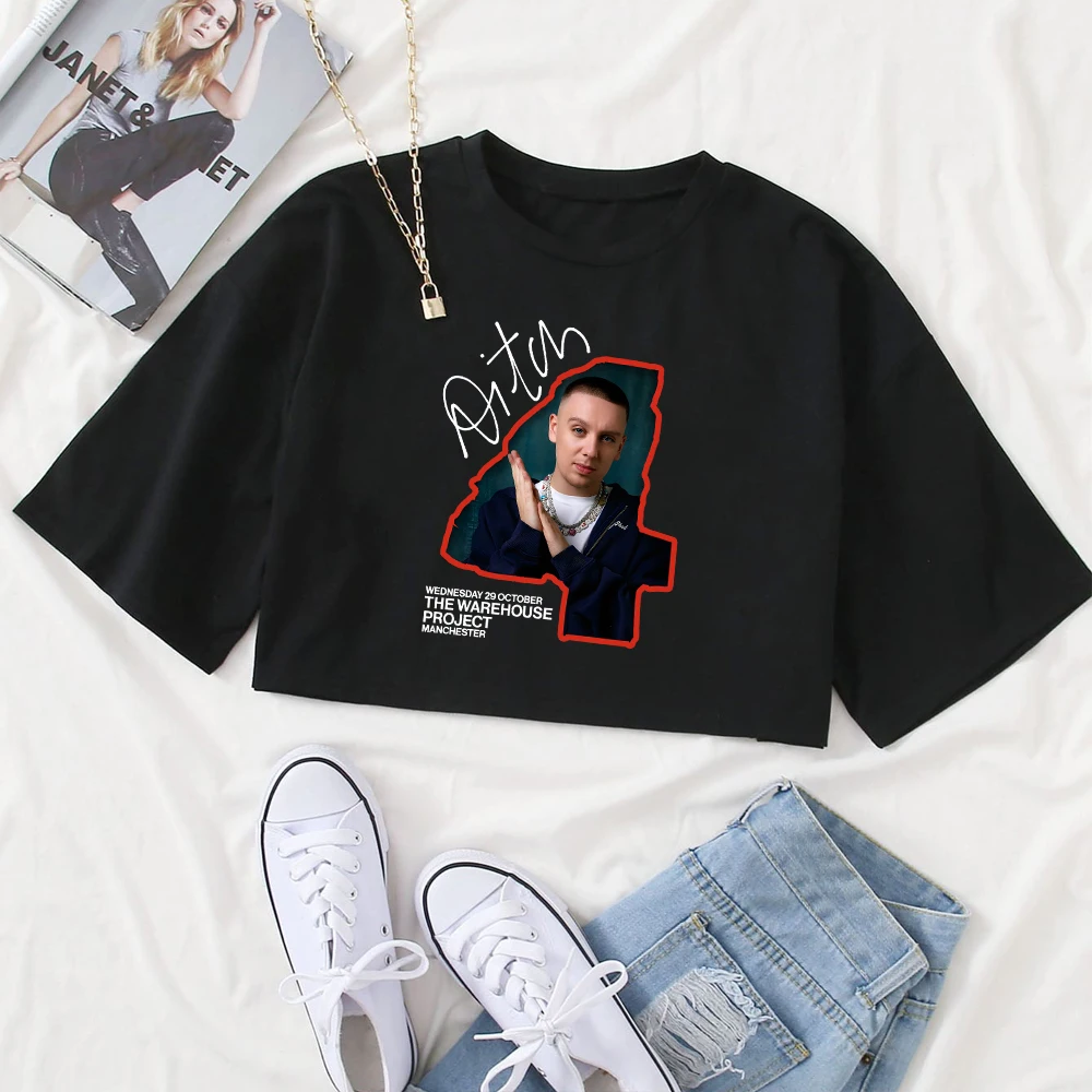 

Aitch MusicTour 2025 T-shirt Funny Ninja Mice Muki Muki Women O-Neck Short Sleeves Crop Tops T-shirt Fans Gift