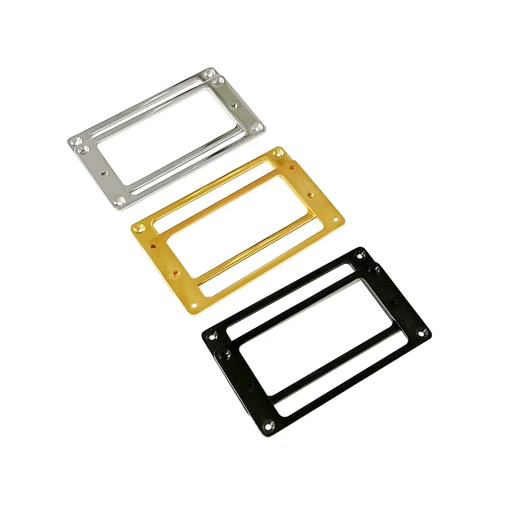 2Pc Flat Aluminum Alloy Humbucker Pickup Mounting Ring Bridge Neck Pickups Cover Frame Replacement for Electric Guitars image 5