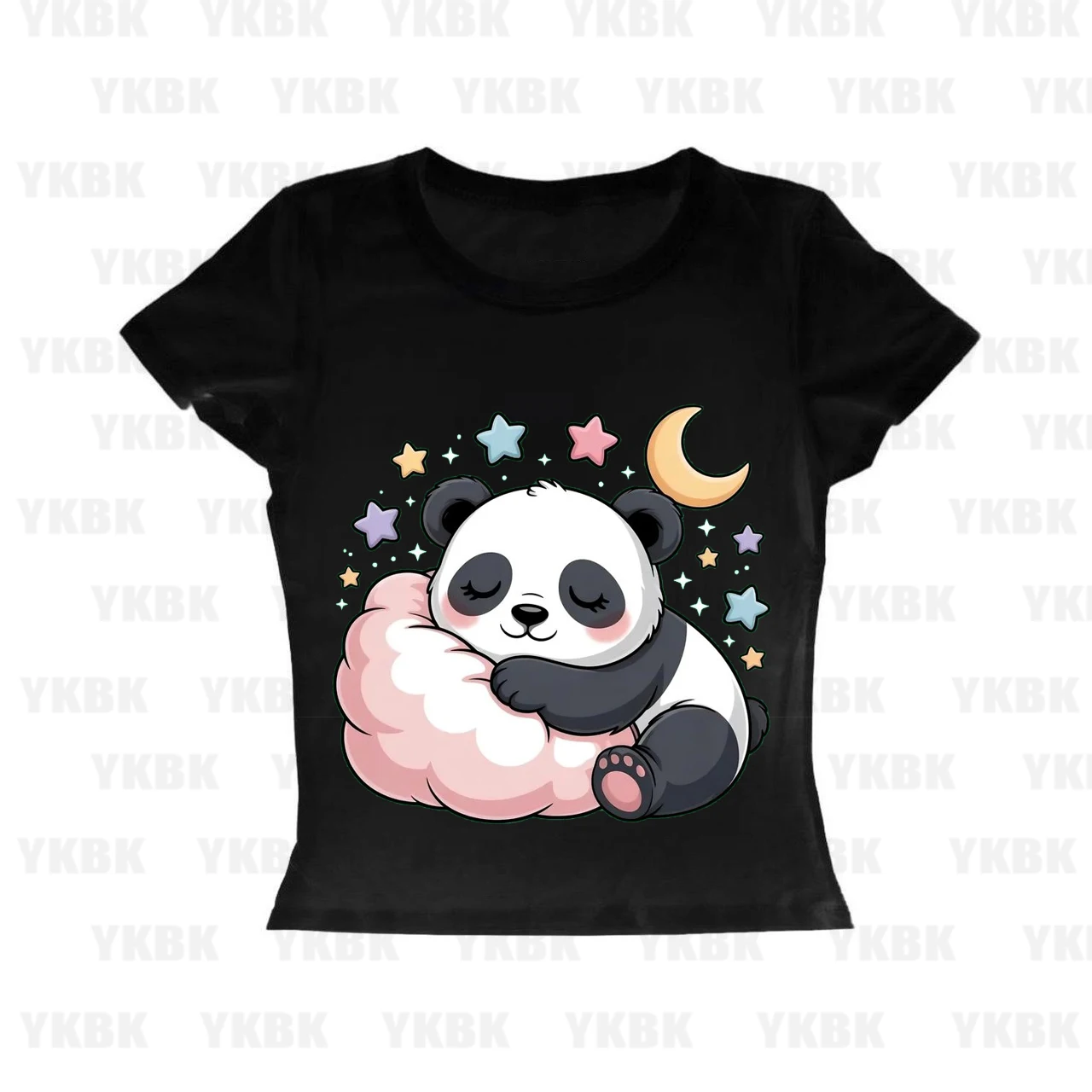 Women's T shirt with Kawaii Panda  USA vintage streetwear graphic Stretched Stylish Soft Comfortable