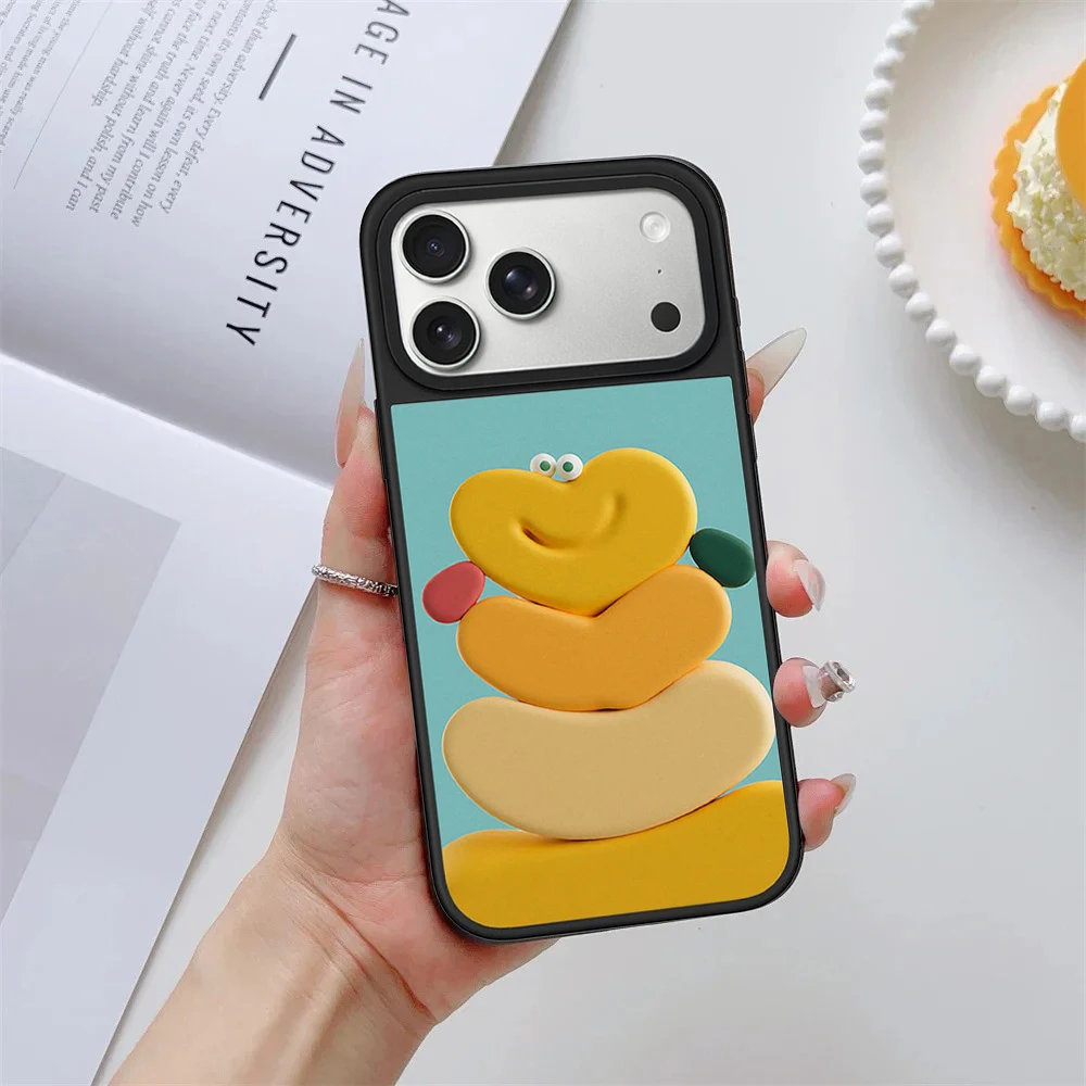 Creative Clay Figurine Mirror Surface Magnetic Phone Case Cover for IPhone 13 14 15 16 17 18 Pro Max Case for IPhone 17 Air