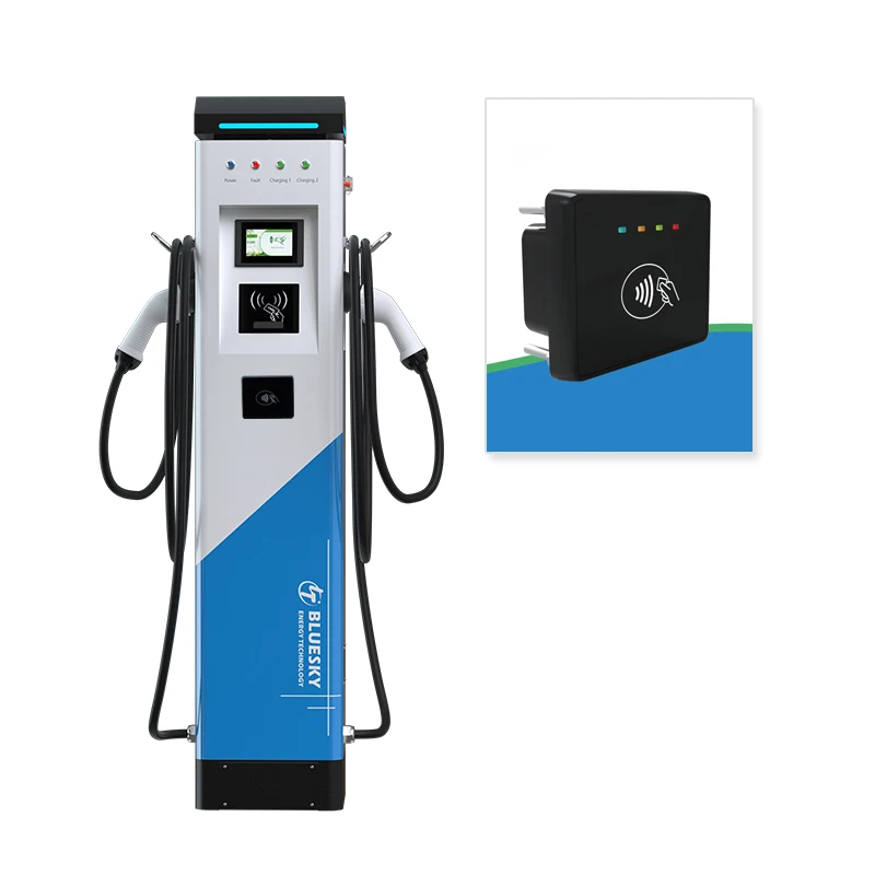 

BLUESKY 2*22kw AC Each Gun 22kw Ev Mode3 Charger Electric Ev Charging Station Charging Pile With Pos Debit Card Reader