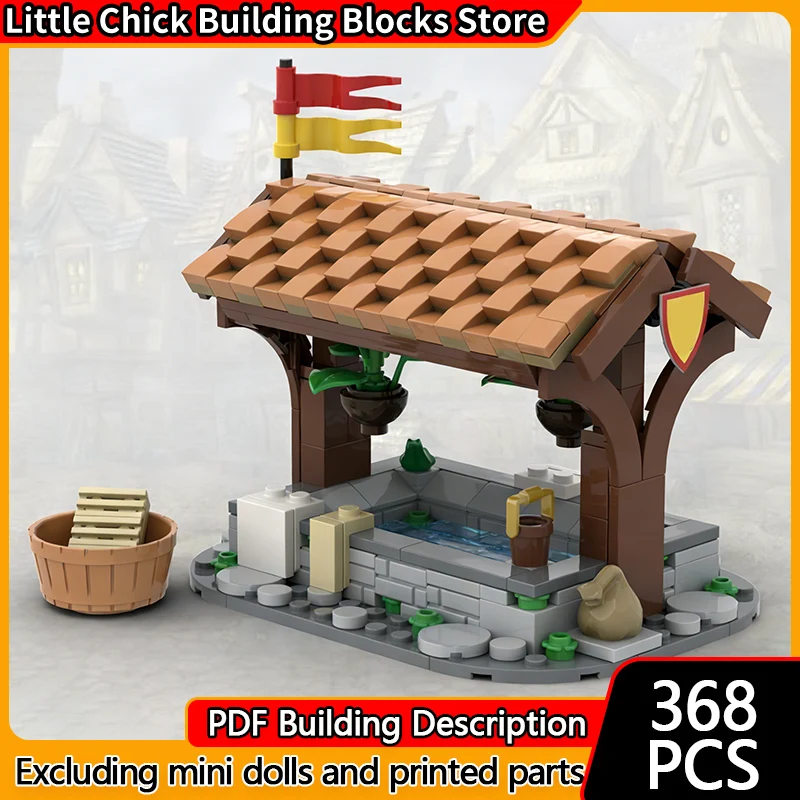 

Medieval Castle Model MOC Building Bricks Village Laundry Room Modular Technology Children Holiday Gifts Assemble Toys Suit