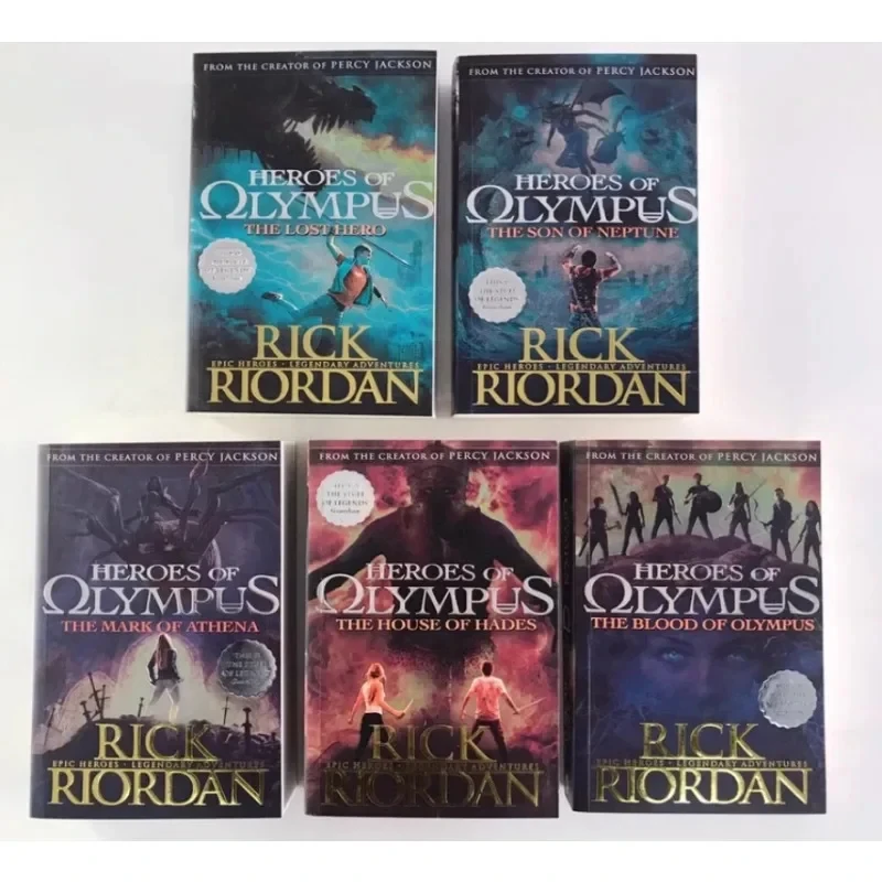 

5 Books Percy Jackson Heroes of Olympians Second Season English Original Novel Books Children's English Picture Book Sets