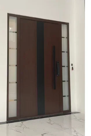 Main Doors for Home High Quality Exterior Modern Style Security Main Gate Aluminum Entrance Front Door Custom Size