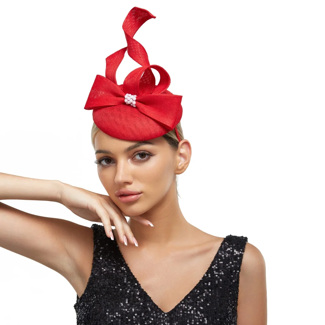 2025 Neuer Fascinator-Hut, Hochzeit, Kirche, Kopfschmuck, Perle, formelle Veranstaltung, Teekappe, Kentucky Derby, Rennen, Millinery, Cocktailhut – Detail 4