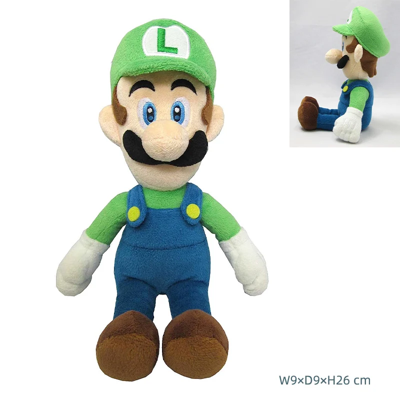 سوبر ماريو بروس القطيفة الكلاسيكية ماريو لويجي لطيف الكرتون دمية محشوة دمية ناعمة هدية عيد الميلاد دمية أصلية للنساء طفل #5