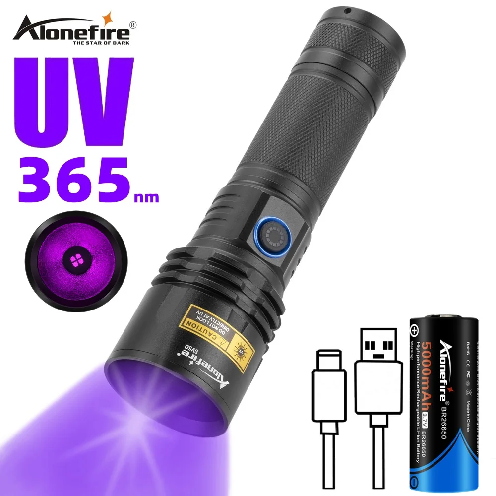 

20W 365nm UV Ultraviolet Flashlight Ultra Viole Torch Invisible Cat Dog Urine Tinea Leakage Ore Money Scorpion Check Lamp SV50