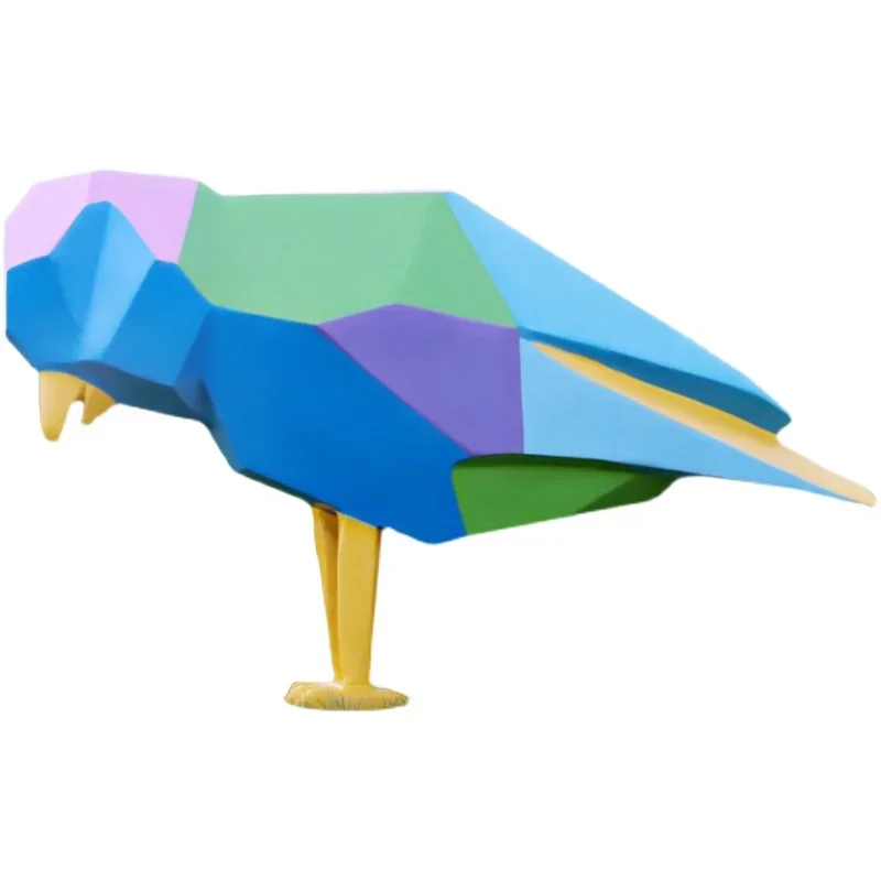 

Outdoor Geometric Birds FRP Simulation Animal Sculpture Garden Scenic Spot Decoration