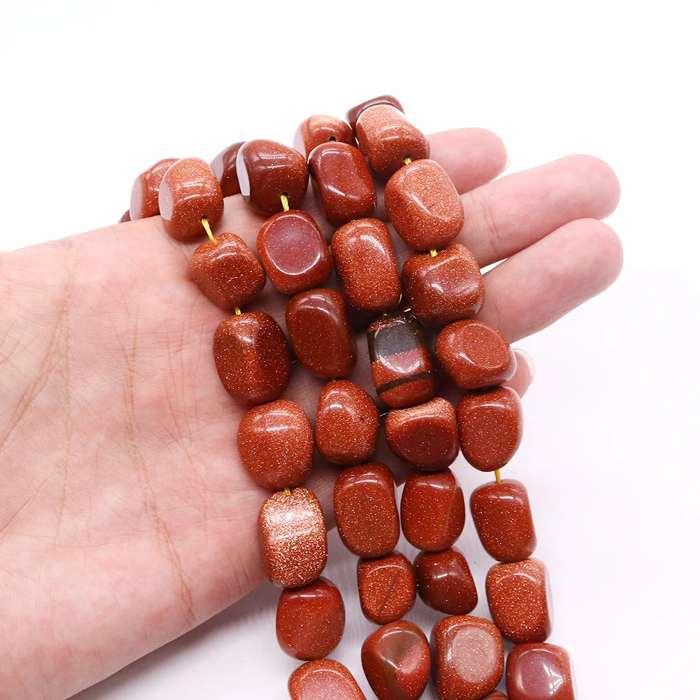 

Natural irregularly Stone Loose Bead Golden Sand for Jewelry Making DIY Handmade Bracelet Needlework Exquisite Gifts