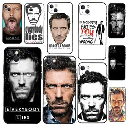 Dr House Hugh Laurie Pills Case For iPhone 13 11 12 14 15 16 Pro Max XR XS X Plus 13 Mini Bumper Cover Capa